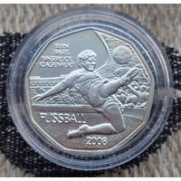 Австрия 5 евро 2008 года, Proof. Футбол. Серебро! Предложи свою цену или обмен!