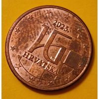 Хорватия 1 евроцент 2025 стандартная монета из оборота