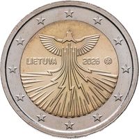 2 евро 2026 Литва Энергетическая независимость UNC из ролла