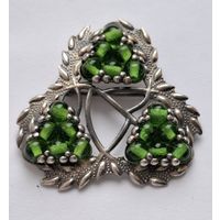 Брошь СССР. Клеймо. Кристаллы из цветного стекла. 70-е годы