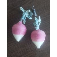 Елочная игрушка -"Редиски".СССР.