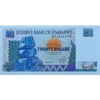 Werty71 Зимбабве 20 долларов 1997 UNC банкнота