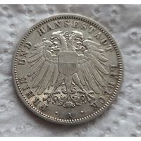 Любек 3 марки 1913 Тираж 33.334 шт с блеском