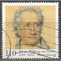 Германия. 250лет со дня рождения И.В.Гёте. Поэт. 1999г. Mi#2073.