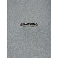 Кольцо с  фианитами, серебро