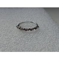 Кольцо с  фианитами, серебро