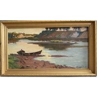 В.Савицкий 1919гр (пейзаж с лодками) 1960х