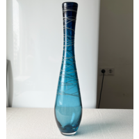 Ваза цветное стекло ручная работа 53см