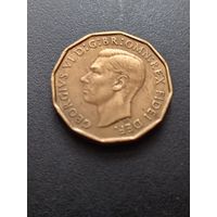 Великобритания 3 пенса 1952 г.