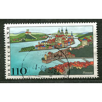Вид на город Пассау на стыке трех рек. Германия. 2000. Полная серия 1 марка