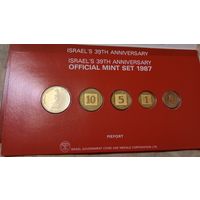 Израиль набор монет 1987 piefort(двойная толщина) редкий