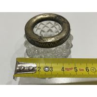 Солонка хрусталь мельхиор СССР