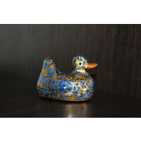 Шкатулка деревянная "Уточка", высота 4,5 см., длина 6,5 см.