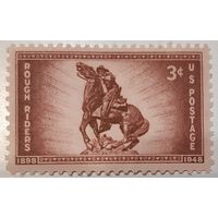 1948 50-летие со дня формирования 1-го добровольческого кавалерийского полка США (Лихие всадники)