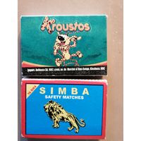 Спичечные коробки 5 х 3.5 х 1.5 см, серия "СИМБА", спички