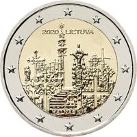 Литва 2 евро, 2020 Гора Крестов UNC