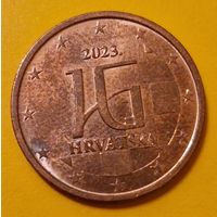 Хорватия 2 евроцента 2023 стандартная монета из оборота