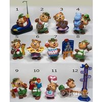 Киндер Полная коллекция Медведи на ярмарке 1996г. Коллекционное  состояние.