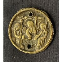 Троица, Распятие Христово- средник панагии.