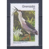 [2076] Гренада 1989. Фауна.Птицы.Цапля. БЕЗ КЛЕЯ.