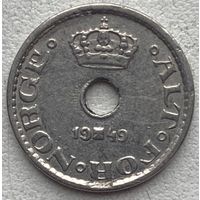 Норвегия 10 эре 1949 г.