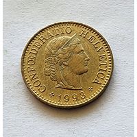 Швейцария 5 раппенов, 1993