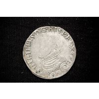 1/4 талера 1556-1598 г. Испания, Филипп II. Кабинетная патина!