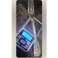 Вилка с вензелем серебро 800 проба - 64,97гр
