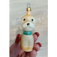 Елочные игрушки, стекло,  редкая собака, пёс.