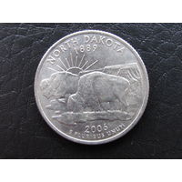 1\4 доллара,2006 Северная Дакота. США.