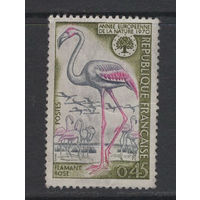 Франция 1970 Фауна Птицы Розовый Фламинго (Mi#1704)