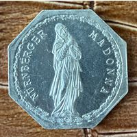 Германия Нюрнберг нотгельд 20 пфеннигов 1921 Статуя Мадонны в Нюрнберге. трамвайный жетон