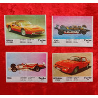 2 серия Turbo ( Турбо ) Фантики - вкладыши жвачки номер 73 62 76 96 поштучно