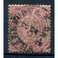 Северогерманский союз - 1869/71г. - 3 Kr - 1 марка - гашёная [Mi 21]. #1-Wu-12-A-1