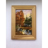 Картина, панно с янтарной крошкой