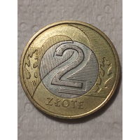 2 злотых Польша 2018 год