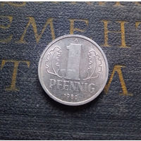 1 пфенниг 1980 (A) Германия ГДР #16 aUNC