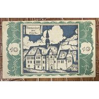 Нодгельд 10 пфеннигов 1921 год. Брауншвейг. Веймарская республика