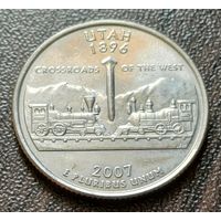 США 1/4 доллара, 2007 Квотер штата Юта   D     ( 1-6-4 )
