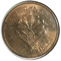 Гернси 8 дублей, 1956 (холдер)