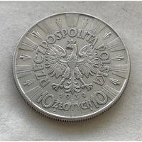 Польша Вторая республика 10 злотых 1939 - редкий год, состояние!
