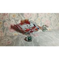 Декоративная статуэтка Рыбка, СССР, цветное стекло