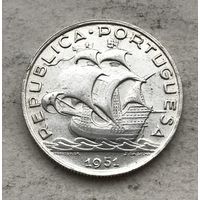 Португалия 5 эскудо 1951 Кораблик - последний год чекана, состояние!
