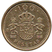КОРОЛЕВСТВО ИСПАНИЯ  100 ПЕСЕТ 1998