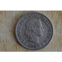 Швейцария 10 раппенов 1909