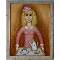 Иванов Григорий Николаевич "Чашечку чаю?", 2020 год; 65/50 см