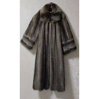 ДЛИННАЯ 132 см ЕНОТОВАЯ ЛЮКС ШУБА. РОССИЯ. РАЗМЕР 54-58