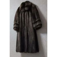 ШУБА. ДЛИНА 132 см ЕНОТОВАЯ. ЛЮКС!  РОССИЯ. РАЗМЕР 56