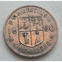 Маврикий 1 рупия 1990  3-11-30
