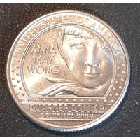 25 центов (квотер) 2022 D США Анна Мей Вонг